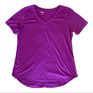 Cascade Sport V-Neck Magenta Top 
Size Large